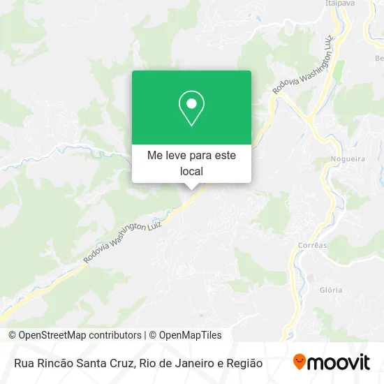 Rua Rincão Santa Cruz mapa
