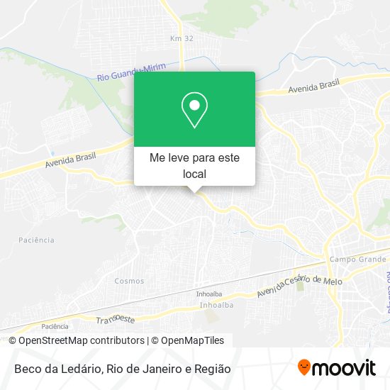 Beco da Ledário mapa