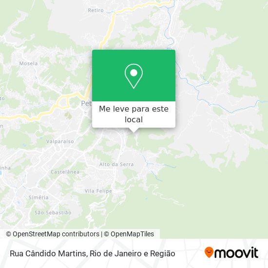 Rua Cândido Martins mapa