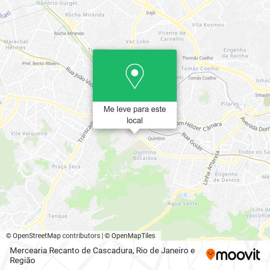 Mercearia Recanto de Cascadura mapa