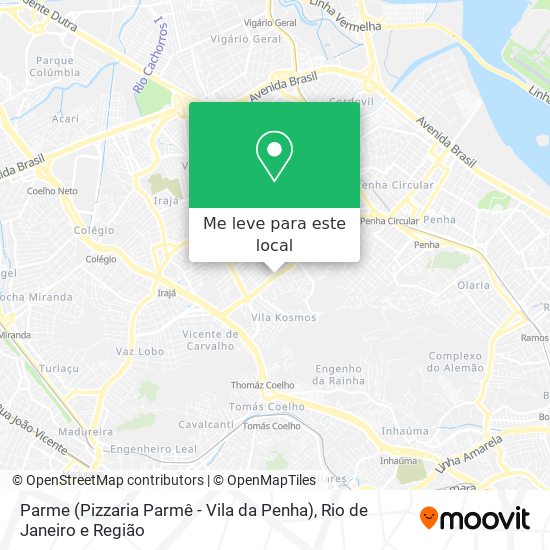 Parme (Pizzaria Parmê - Vila da Penha) mapa