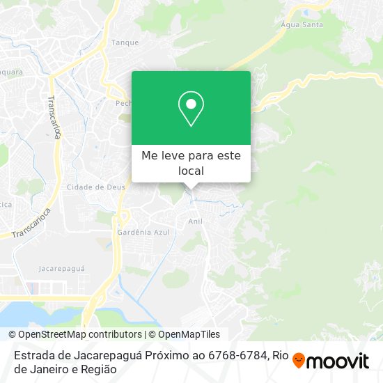 Estrada de Jacarepaguá Próximo ao 6768-6784 mapa