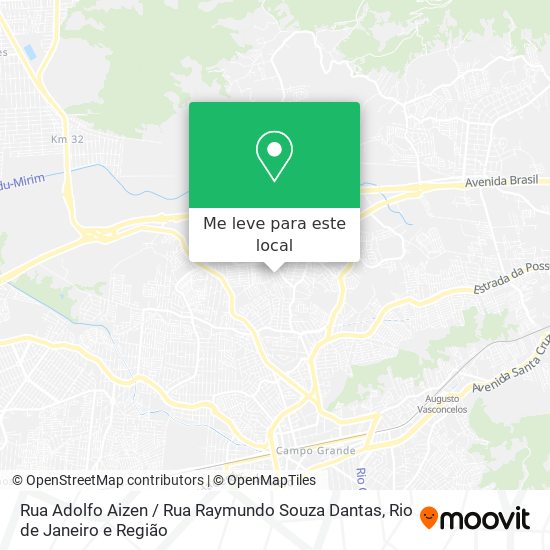 Rua Adolfo Aizen / Rua Raymundo Souza Dantas mapa