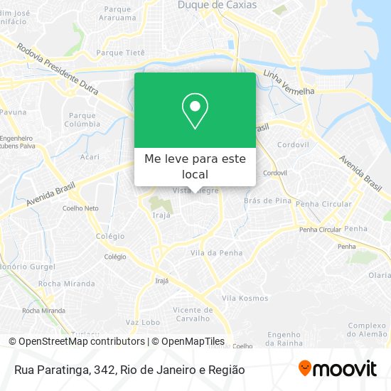 Rua Paratinga, 342 mapa