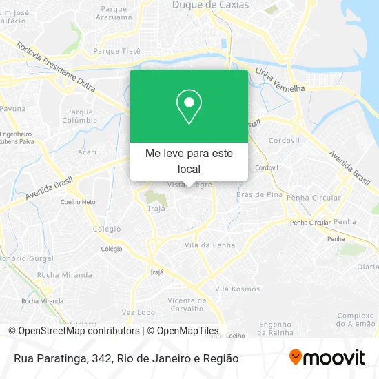 Rua Paratinga, 342 mapa