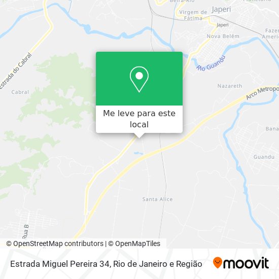 Estrada Miguel Pereira 34 mapa