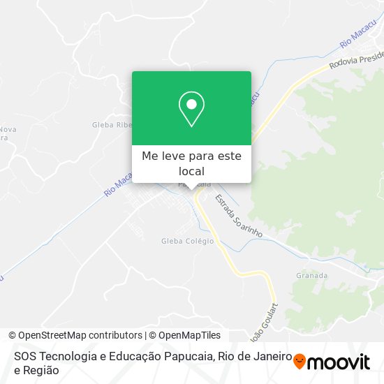 SOS Tecnologia e Educação Papucaia mapa