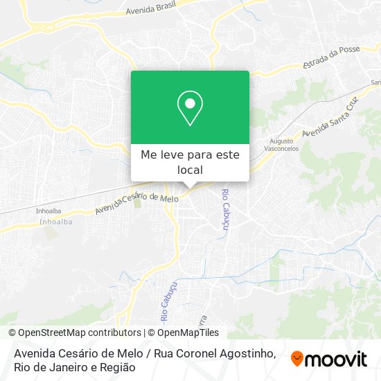 Avenida Cesário de Melo / Rua Coronel Agostinho mapa