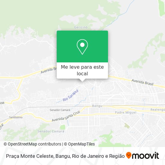 Praça Monte Celeste, Bangu mapa