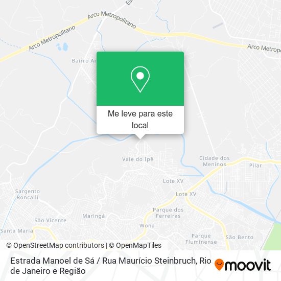 Estrada Manoel de Sá / Rua Maurício Steinbruch mapa