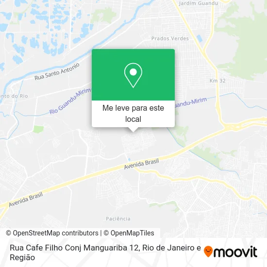 Rua Cafe Filho Conj Manguariba 12 mapa