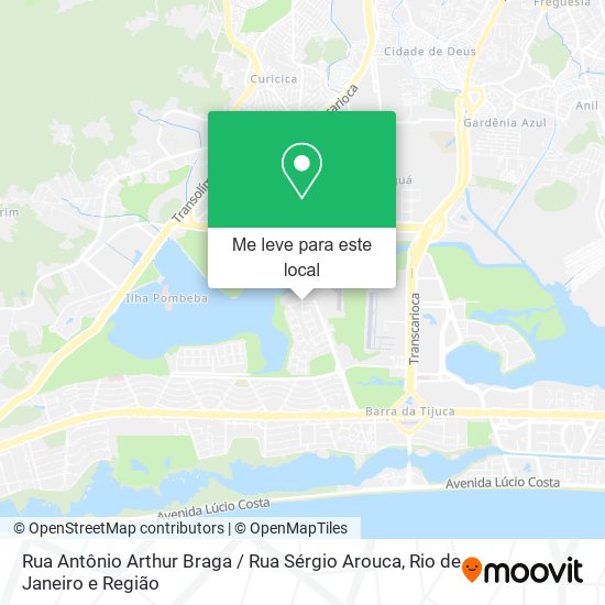 Rua Antônio Arthur Braga / Rua Sérgio Arouca mapa