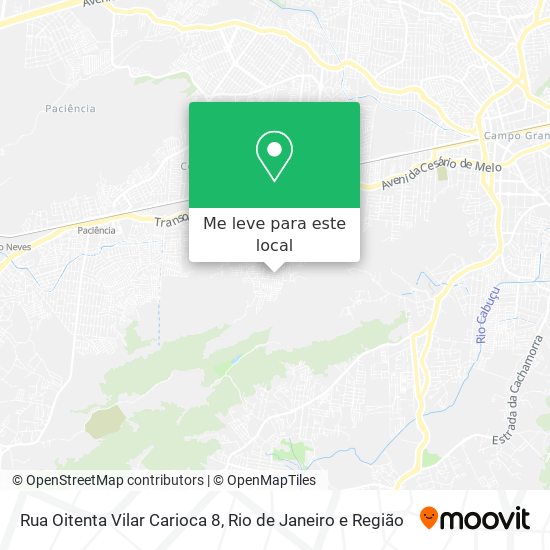 Rua Oitenta Vilar Carioca 8 mapa