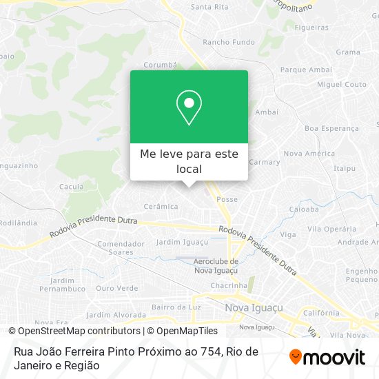 Rua João Ferreira Pinto Próximo ao 754 mapa
