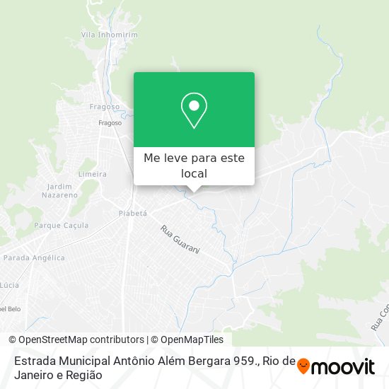 Estrada Municipal Antônio Além Bergara 959. mapa