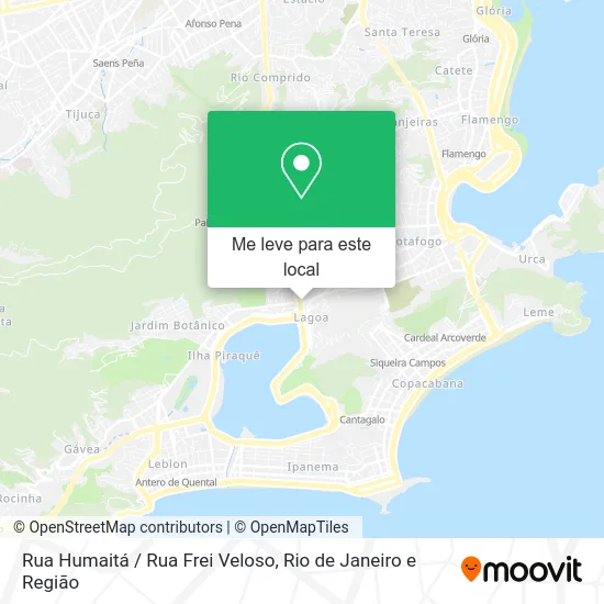 Rua Humaitá / Rua Frei Veloso mapa
