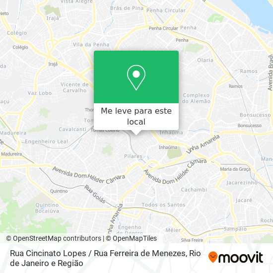 Rua Cincinato Lopes / Rua Ferreira de Menezes mapa