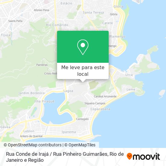 Rua Conde de Irajá / Rua Pinheiro Guimarães mapa