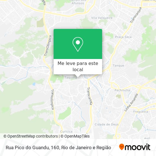 Rua Pico do Guandu, 160 mapa