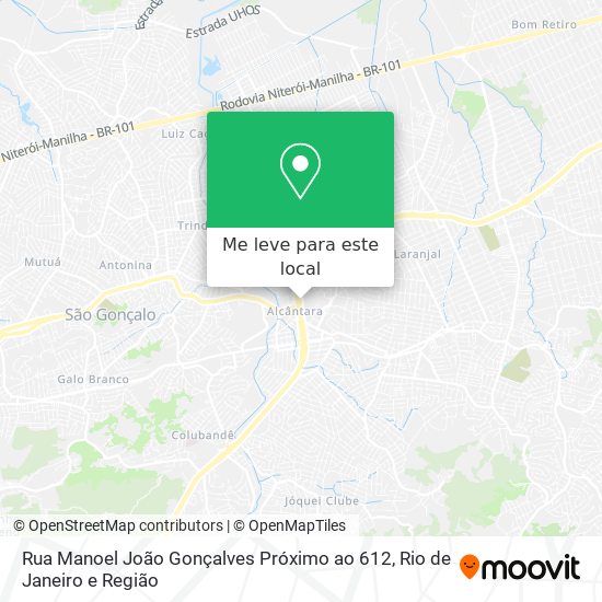 Rua Manoel João Gonçalves Próximo ao 612 mapa