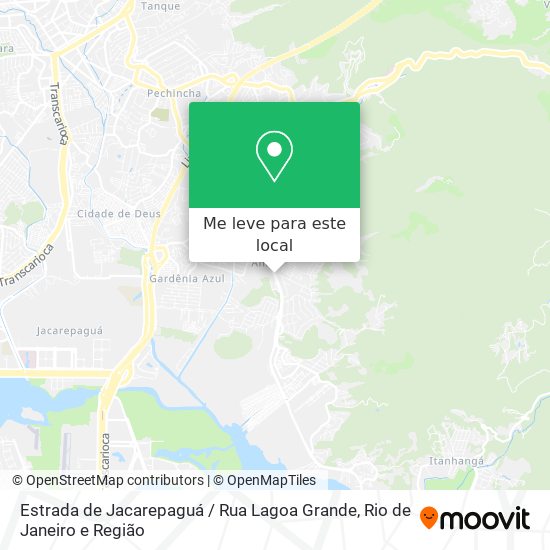 Estrada de Jacarepaguá / Rua Lagoa Grande mapa