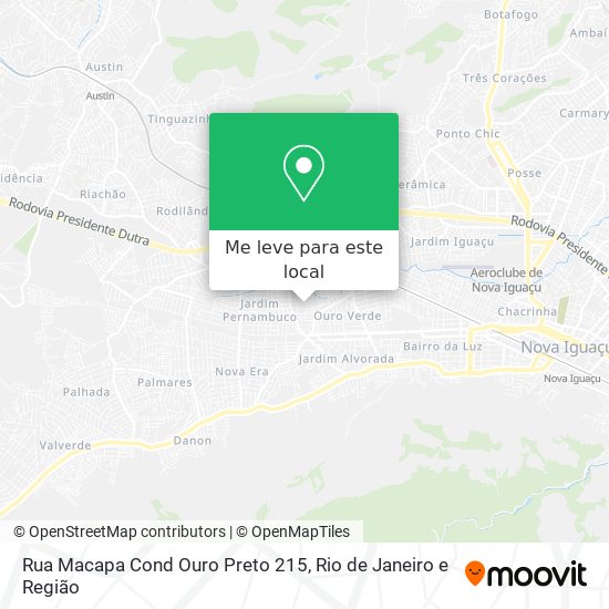 Rua Macapa Cond Ouro Preto 215 mapa