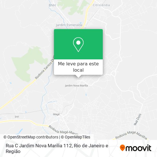 Rua C Jardim Nova Marilia 112 mapa