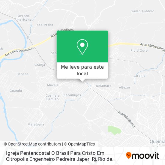 Igreja Pentencostal O Brasil Para Cristo Em Citropolis Engenheiro Pedreira Japeri Rj mapa