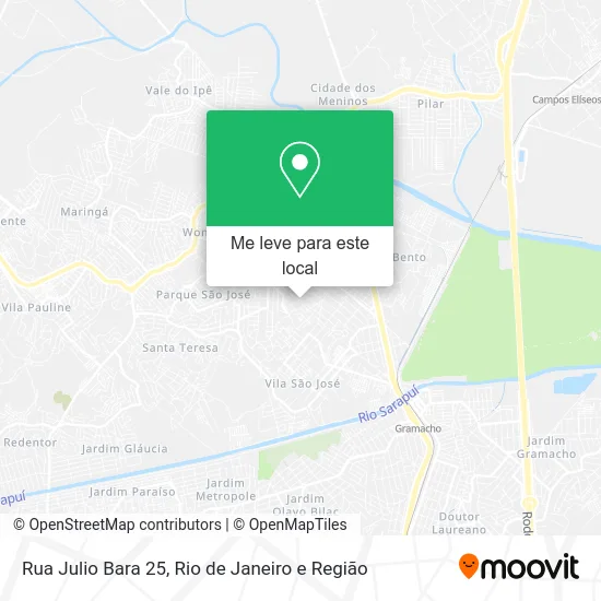 Rua Julio Bara 25 mapa