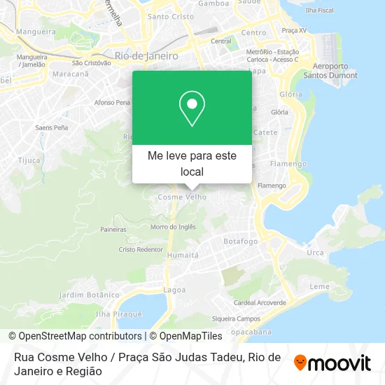 Rua Cosme Velho / Praça São Judas Tadeu mapa