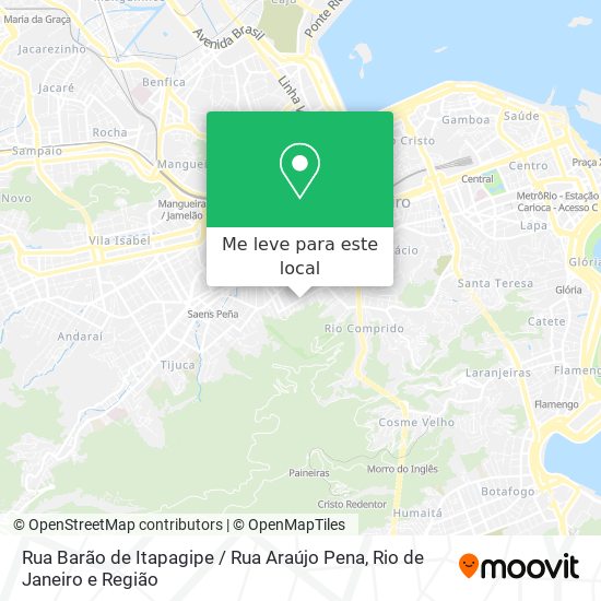 Rua Barão de Itapagipe / Rua Araújo Pena mapa