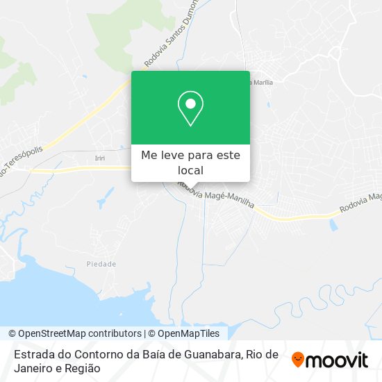 Estrada do Contorno da Baía de Guanabara mapa