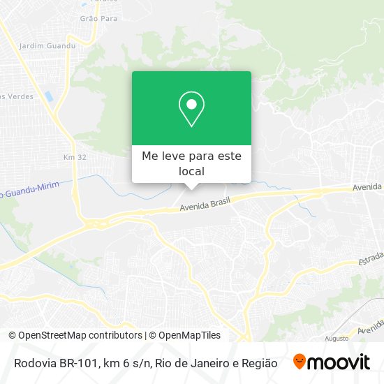 Rodovia BR-101, km 6 s/n mapa