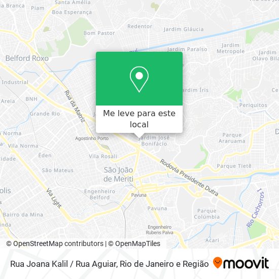 Rua Joana Kalil / Rua Aguiar mapa