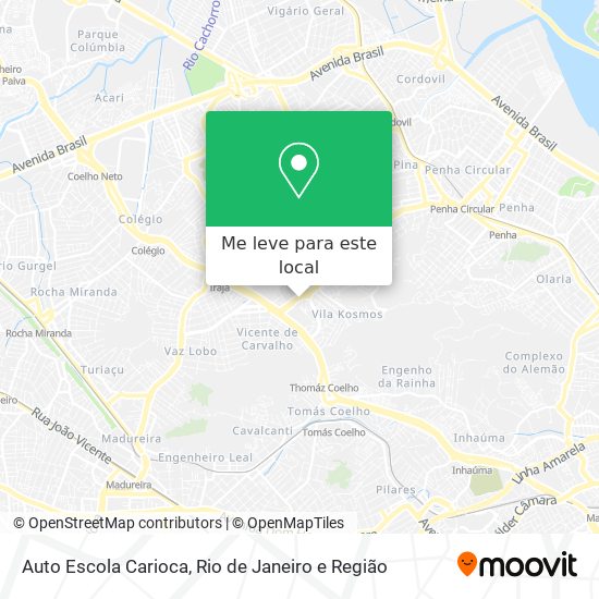 Auto Escola Carioca mapa