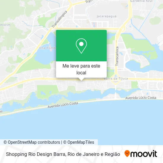Shopping Rio Design Barra mapa