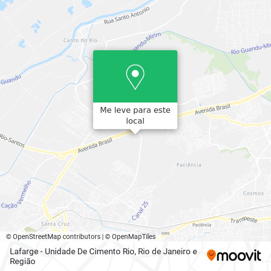 Lafarge - Unidade De Cimento Rio mapa