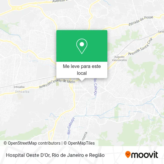 Hospital Oeste D'Or mapa