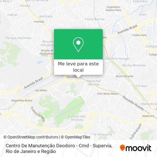 Centro De Manutenção Deodoro - Cmd - Supervia mapa