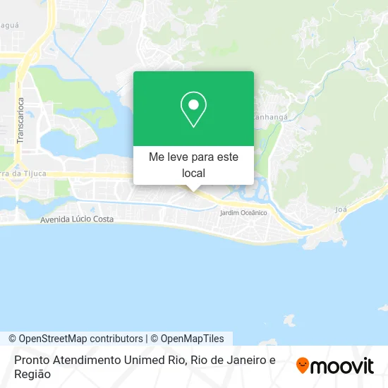 Pronto Atendimento Unimed Rio mapa