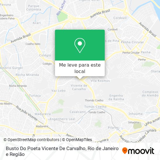 Busto Do Poeta Vicente De Carvalho mapa
