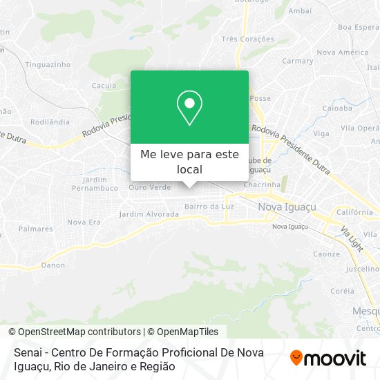 Senai - Centro De Formação Proficional De Nova Iguaçu mapa