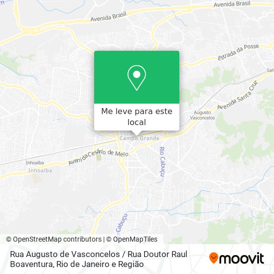 Rua Augusto de Vasconcelos / Rua Doutor Raul Boaventura mapa