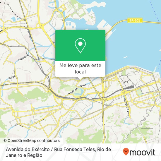 Avenida do Exército / Rua Fonseca Teles mapa