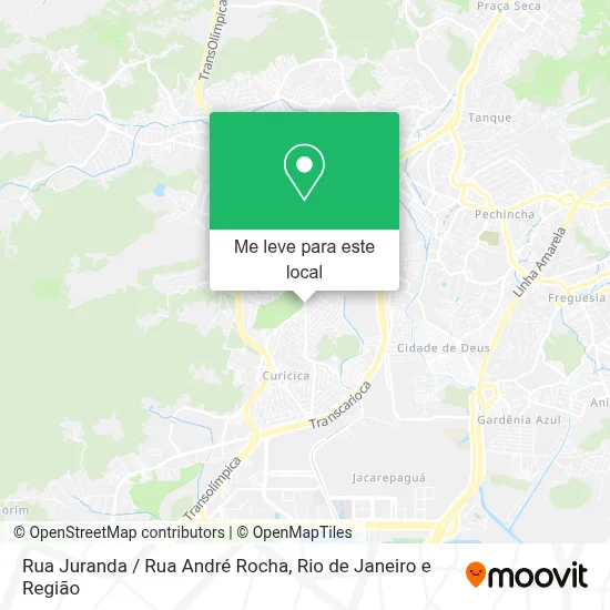 Rua Juranda / Rua André Rocha mapa