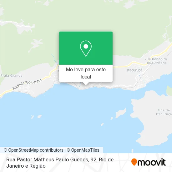 Rua Pastor Matheus Paulo Guedes, 92 mapa