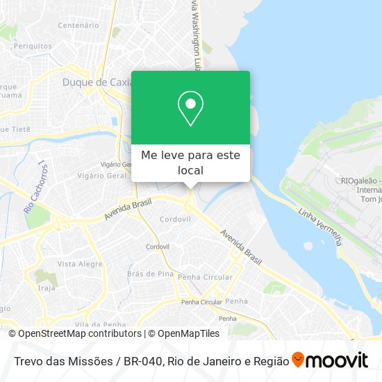 Trevo das Missões / BR-040 mapa