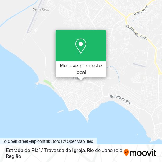Estrada do Piaí / Travessa da Igreja mapa