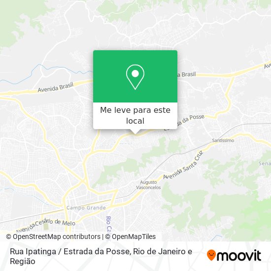 Rua Ipatinga / Estrada da Posse mapa