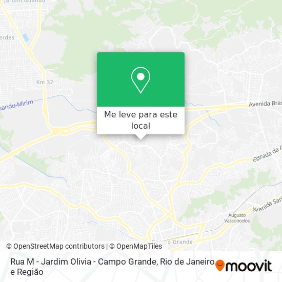 Rua M - Jardim Olivia - Campo Grande mapa